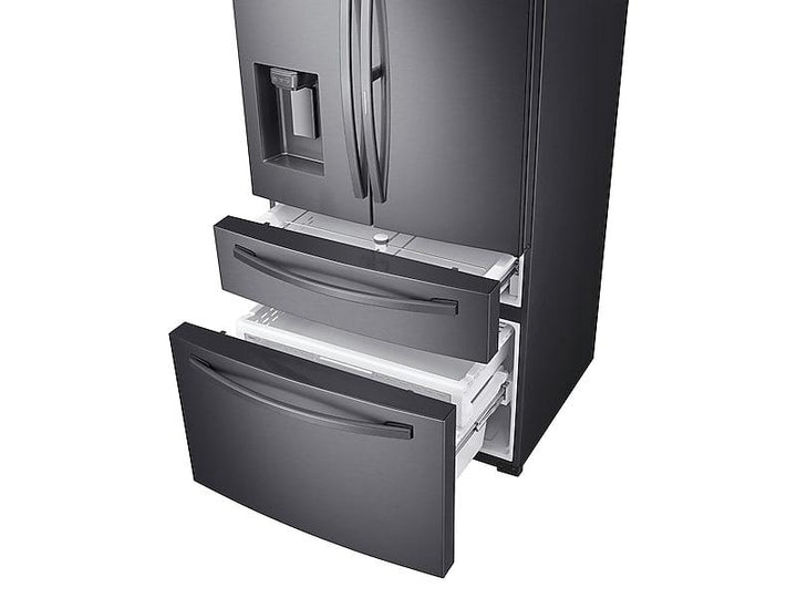 SAMSUNG RF22R7351SG 22 cu. ft. Food Showcase Counter Depth 4-Door French Door Refrigerator in Black Stainless Steel