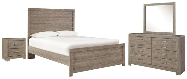 ASHLEY FURNITURE PKG002423 Full Panel Bed With Mirrored Dresser and 2 Nightstands