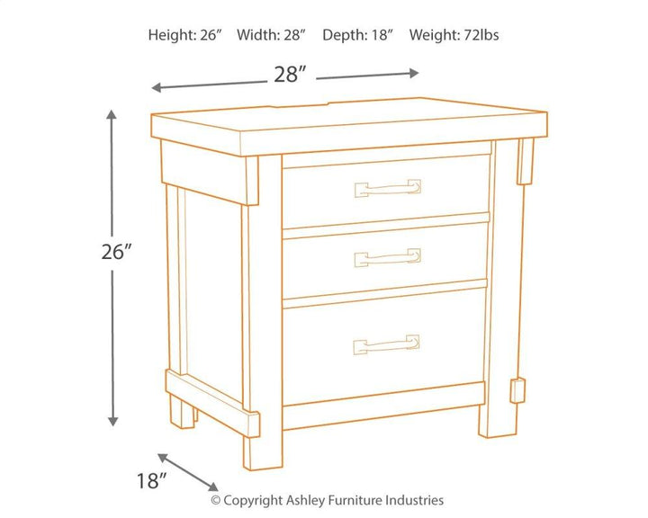 ASHLEY FURNITURE PKG006731 King Panel Bed With Mirrored Dresser and 2 Nightstands