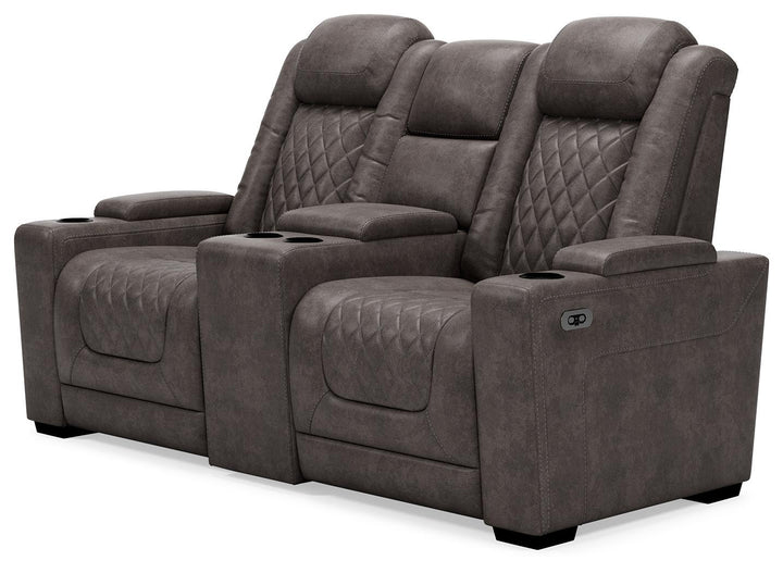 ASHLEY FURNITURE 9300318 Hyllmont Power Reclining Loveseat With Console