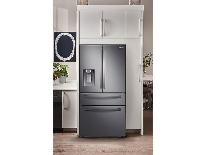 SAMSUNG RF24R7201SG 23 cu. ft. Counter Depth 4-Door French Door Refrigerator with FlexZone TM Drawer in Black Stainless Steel