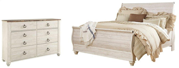 ASHLEY FURNITURE PKG004284 King Sleigh Bed With Dresser