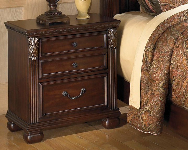 ASHLEY FURNITURE PKG005619 Queen Panel Bed With Mirrored Dresser and 2 Nightstands