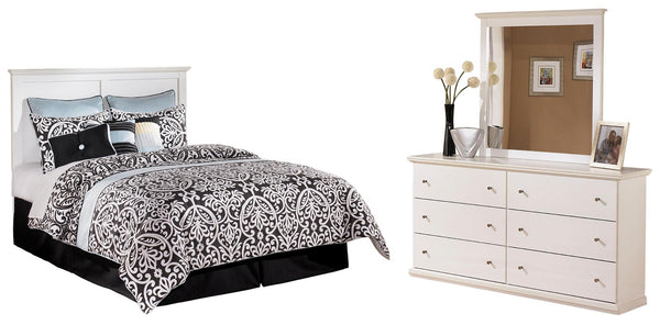 ASHLEY FURNITURE PKG002733 Queen/full Panel Headboard With Mirrored Dresser
