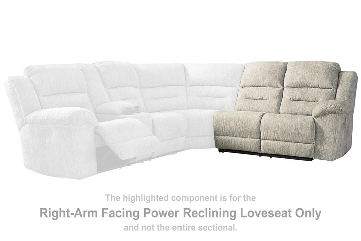 ASHLEY FURNITURE 5180275 Family Den Right-arm Facing Power Reclining Loveseat