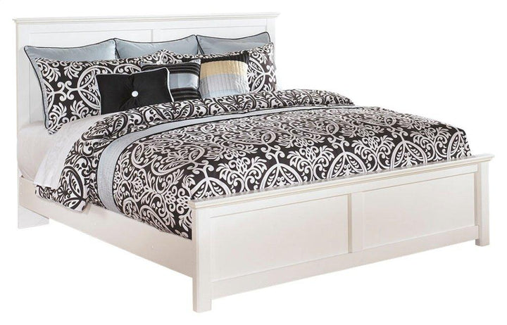 ASHLEY FURNITURE PKG002781 King Panel Bed With Mirrored Dresser, Chest and Nightstand