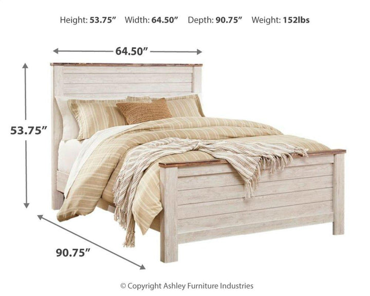 ASHLEY FURNITURE PKG004458 Queen/full Panel Headboard With Mirrored Dresser, Chest and 2 Nightstands