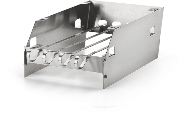 NAPOLEON BBQ 71301 Side Burner Windshield - Large with Skewer Rack