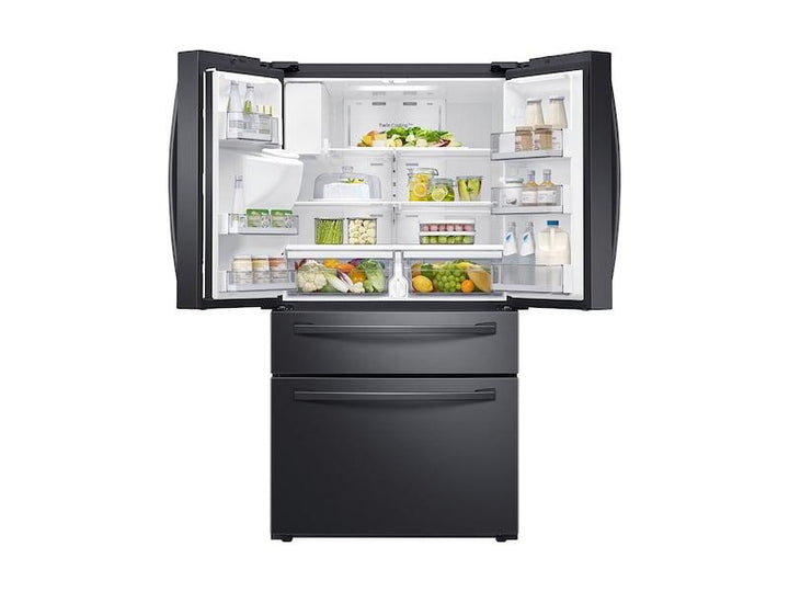 SAMSUNG RF24R7201SG 23 cu. ft. Counter Depth 4-Door French Door Refrigerator with FlexZone TM Drawer in Black Stainless Steel