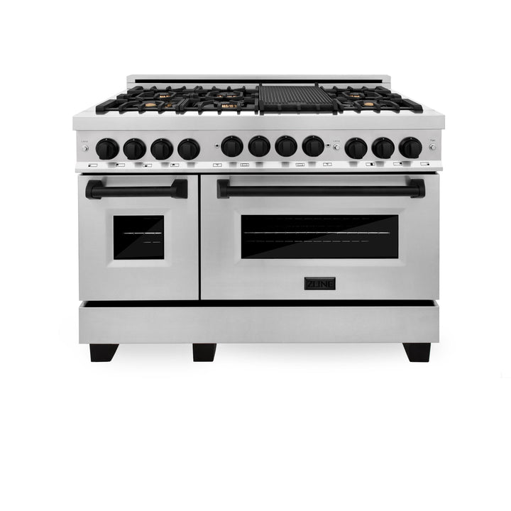 ZLINE KITCHEN AND BATH RGZ48CB ZLINE Autograph Edition 48" 6.0 cu. ft. Range with Gas Stove and Gas Oven in Stainless Steel with Accents Color: Champagne Bronze