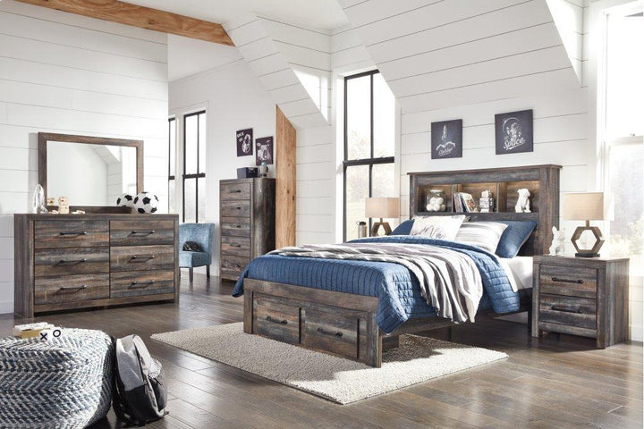 ASHLEY FURNITURE PKG003246 King Bookcase Bed With 2 Storage Drawers With Dresser