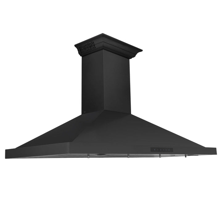 ZLINE KITCHEN AND BATH BSKBNCRNBT24 ZLINE Wall Mount Range Hood in Black Stainless Steel with Built-in CrownSound R Bluetooth Speakers Size: 24 Inch