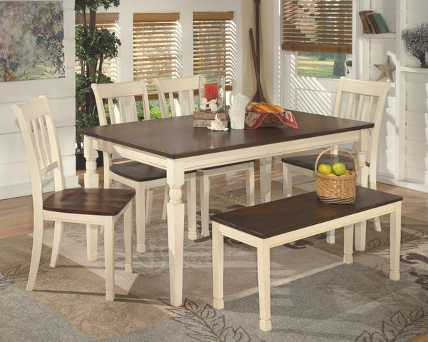 ASHLEY FURNITURE D583D10 Whitesburg Dining Table With 4 Chairs and Bench