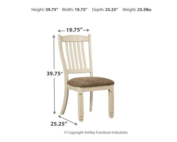 ASHLEY FURNITURE D647D2 Bolanburg Dining Table With 4 Chairs and Bench