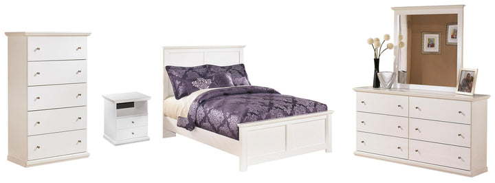ASHLEY FURNITURE PKG002775 Full Panel Bed With Mirrored Dresser and Chest