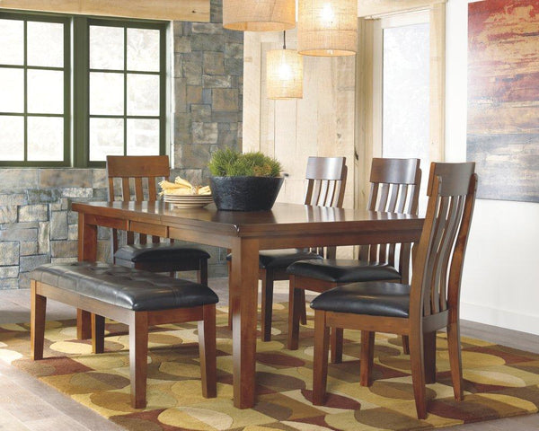 ASHLEY FURNITURE PKG000157 Dining Table and 4 Chairs and Bench