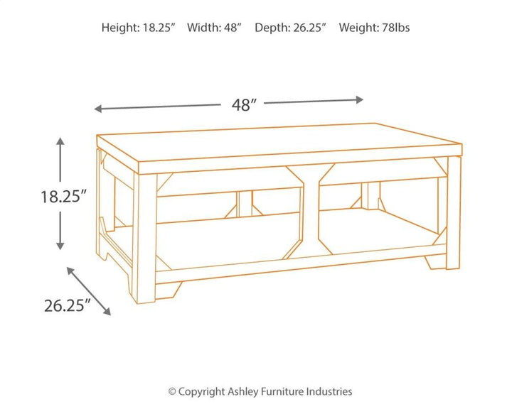 ASHLEY FURNITURE PKG008587 Coffee Table With 2 End Tables