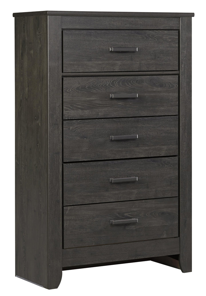 ASHLEY FURNITURE PKG004015 King Panel Bed With Mirrored Dresser, Chest and Nightstand