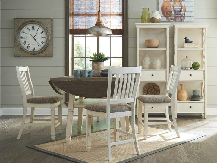 ASHLEY FURNITURE D647D6 Bolanburg Counter Height Dining Table and 4 Barstools