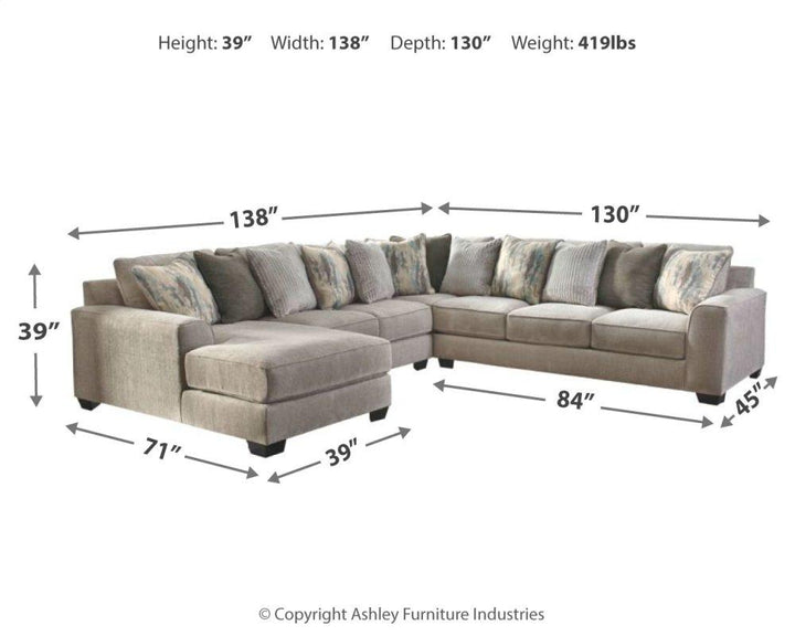 ASHLEY FURNITURE PKG001211 4-piece Sectional With Ottoman