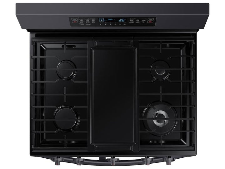 SAMSUNG NX60A6751SG 6.0 cu. ft. Smart Freestanding Gas Range with Flex Duo TM & Air Fry in Black Stainless Steel