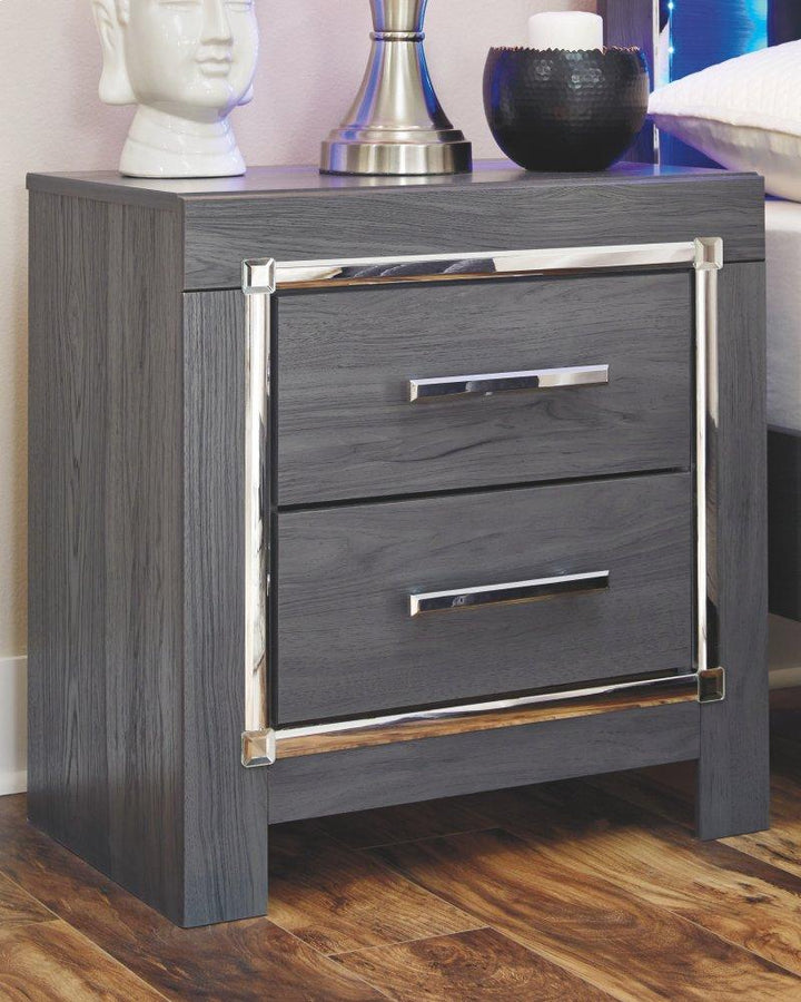 ASHLEY FURNITURE PKG003614 Full Panel Bed With 2 Storage Drawers With Mirrored Dresser and 2 Nightstands