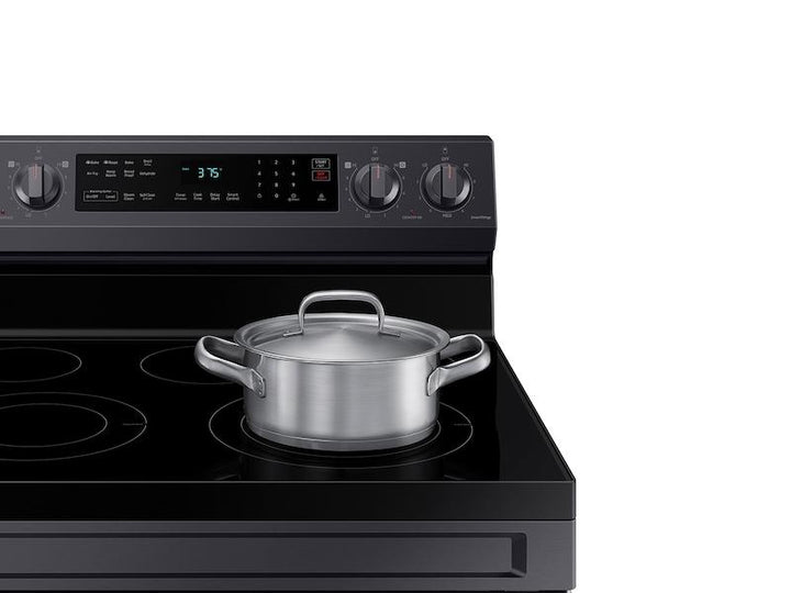 SAMSUNG NE63A6511SG 6.3 cu. ft. Smart Freestanding Electric Range with No-Preheat Air Fry & Convection in Black Stainless Steel