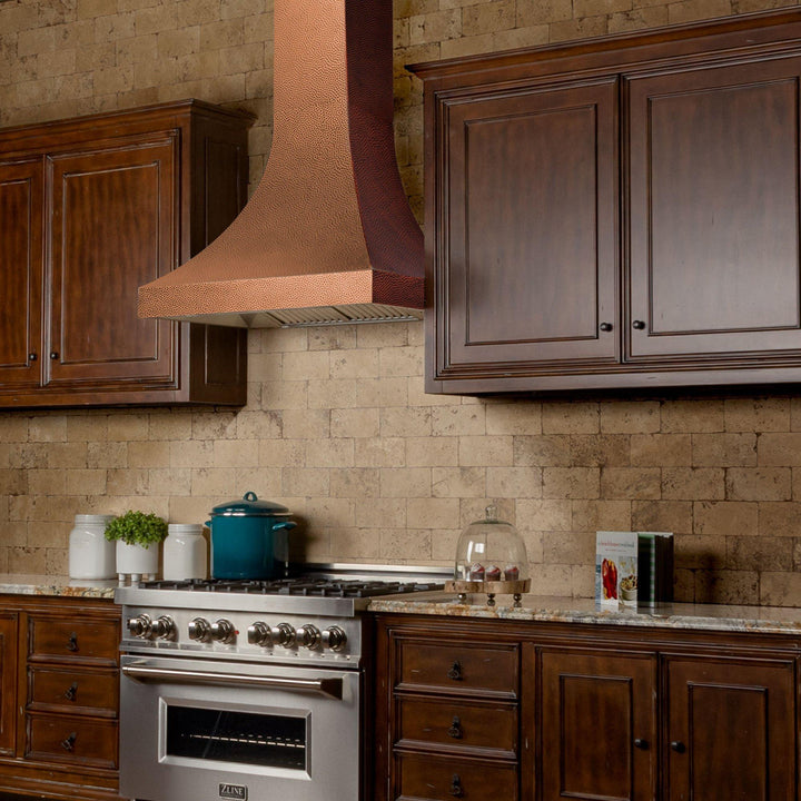 ZLINE KITCHEN AND BATH 8632H30 ZLINE Designer Series Hand-Hammered Copper Finish Wall Range Hood Size: 30 Inch