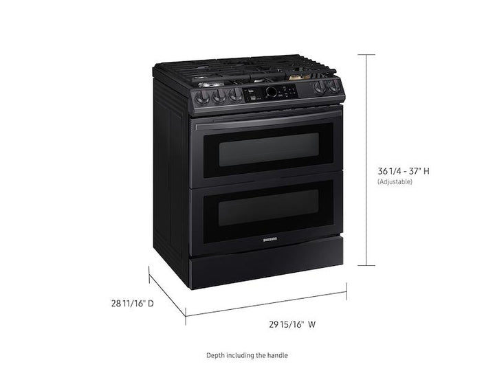 SAMSUNG NX60T8751SG 6.0 cu ft. Smart Slide-in Gas Range with Flex Duo TM , Smart Dial & Air Fry in Black Stainless Steel