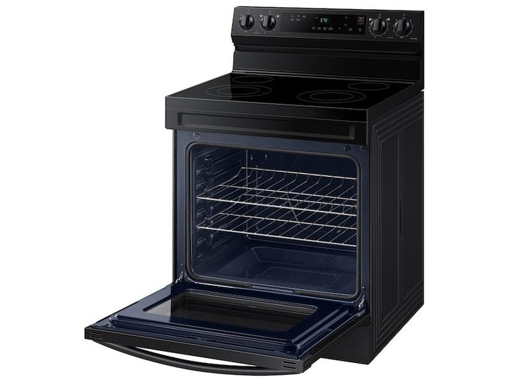 SAMSUNG NE63A6111SB 6.3 cu. ft. Smart Freestanding Electric Range with Steam Clean in Black