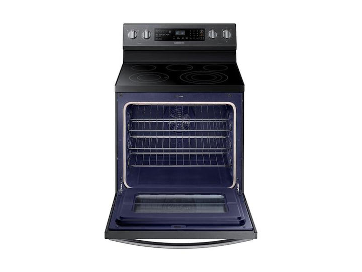 SAMSUNG NE59R6631SG 5.9 cu. ft. Freestanding Electric Range with True Convection in Black Stainless Steel