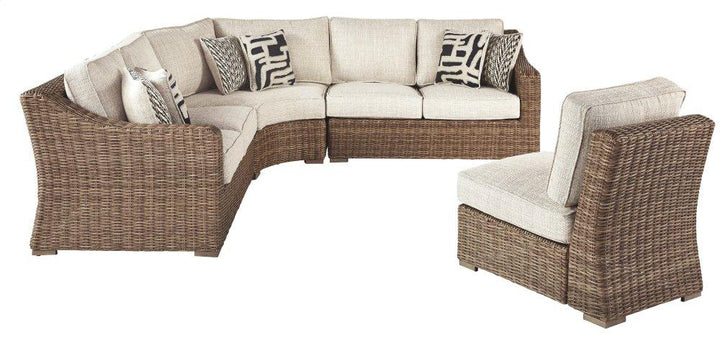 ASHLEY FURNITURE P791P7 Beachcroft 4-piece Outdoor Seating Set