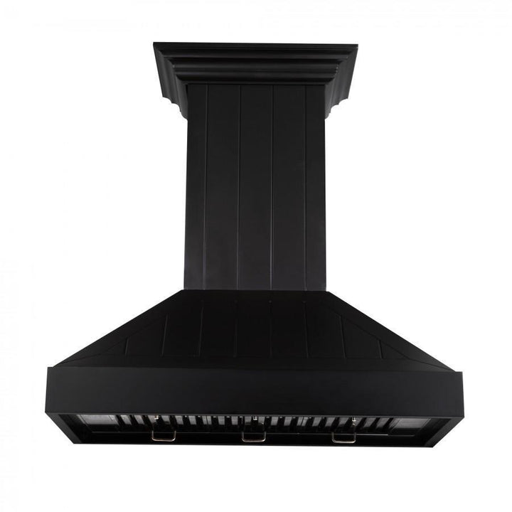 ZLINE KITCHEN AND BATH KPCC30 ZLINE Wooden Wall Mount Range Hood In Black - Includes Motor Size: 30 Inch