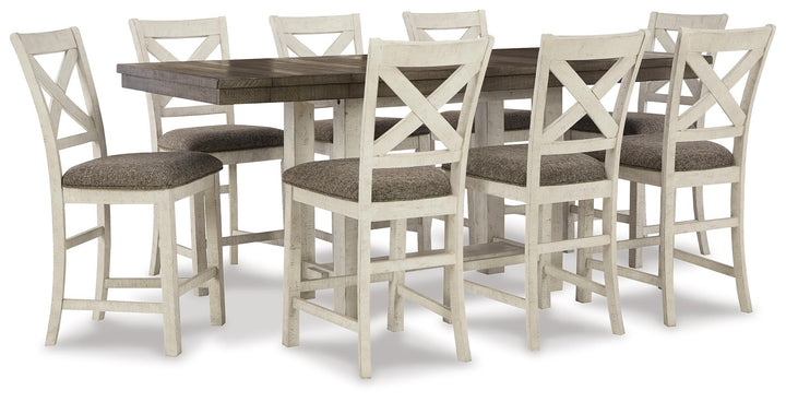 ASHLEY FURNITURE PKG013355 Counter Height Dining Table and 8 Barstools