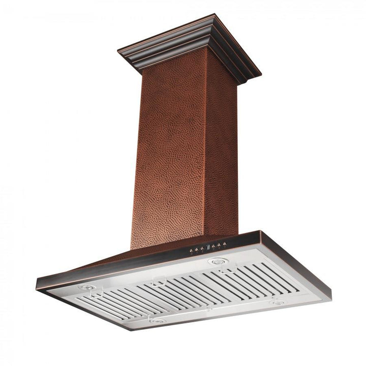 ZLINE KITCHEN AND BATH 8GL2HI30 ZLINE Designer Series Hand Hammered Copper Island Mount Range Hood Size: 30 Inch