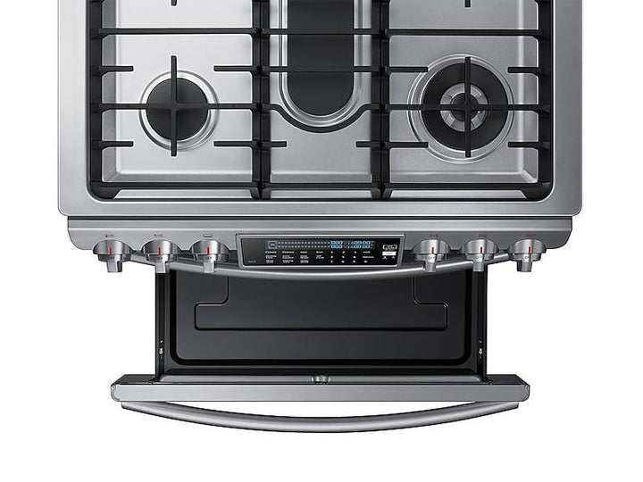 SAMSUNG NX58H9500WS 5.8 cu. ft. Slide-In Gas Range with True Convection in Stainless Steel