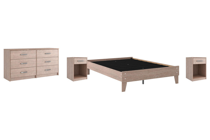 ASHLEY FURNITURE PKG009253 Full Platform Bed With Dresser and 2 Nightstands