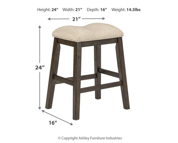 ASHLEY FURNITURE D397D10 Rokane Counter Height Dining Table and 4 Barstools