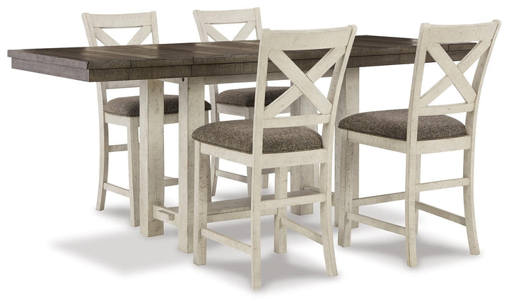 ASHLEY FURNITURE PKG014033 Counter Height Dining Table and 4 Barstools