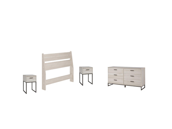 ASHLEY FURNITURE PKG009054 Twin Platform Bed With Dresser and 2 Nightstands