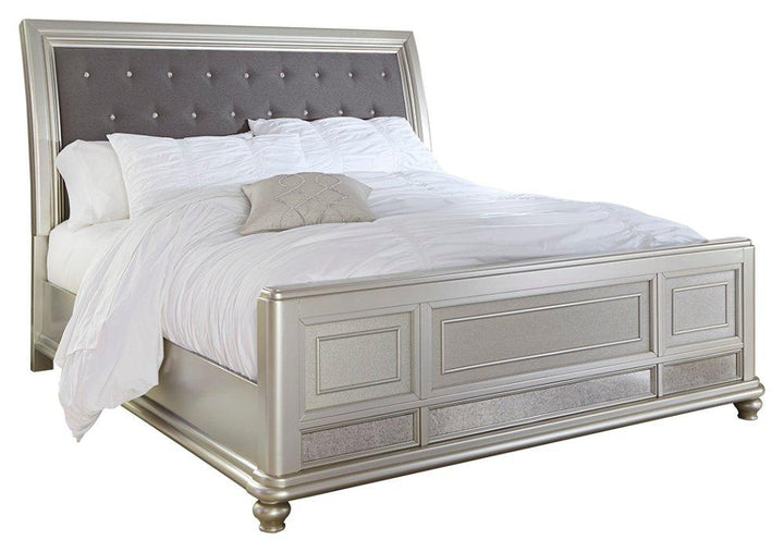 ASHLEY FURNITURE PKG007811 Queen Upholstered Sleigh Bed With Dresser