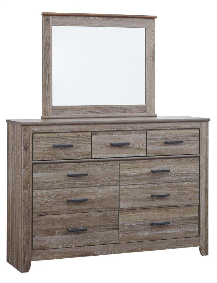 ASHLEY FURNITURE PKG003953 Full Panel Headboard With Mirrored Dresser