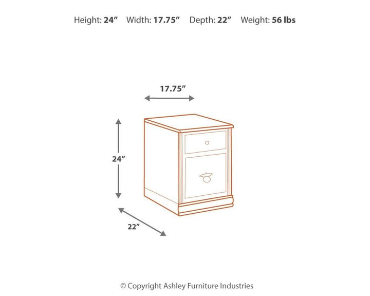 ASHLEY FURNITURE PKG008040 Home Office Desk With Chair and Storage