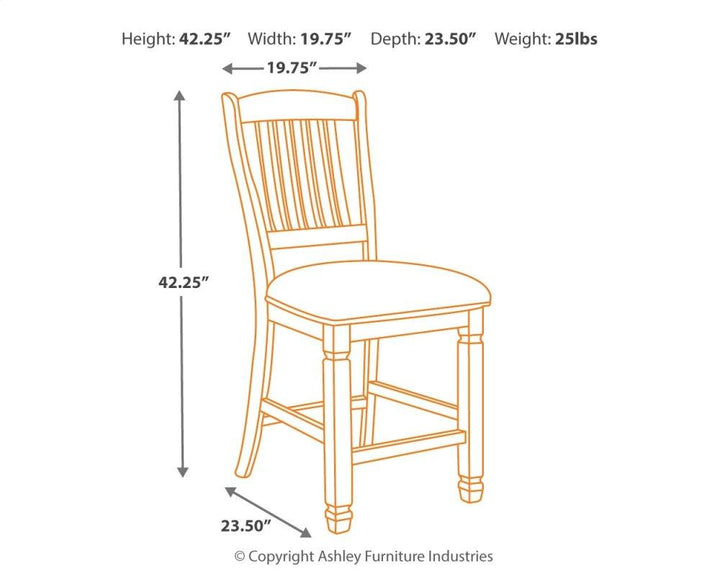 ASHLEY FURNITURE D647D5 Bolanburg Counter Height Dining Table With 6 Barstools