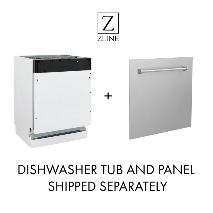 ZLINE KITCHEN AND BATH DWV30418 ZLINE 18" Tallac Series 3rd Rack Top Control Dishwasher with Traditional Handle, 51dBa Color: 304 Stainless