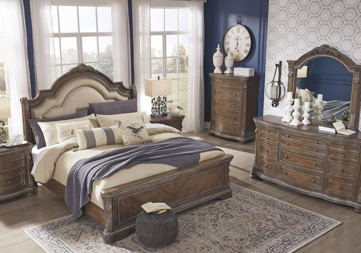 ASHLEY FURNITURE B803B2 Charmond Queen Upholstered Sleigh Bed