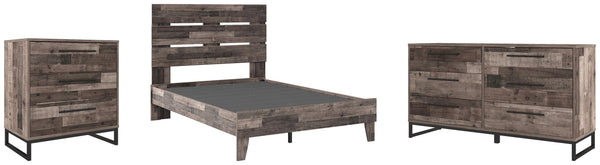 ASHLEY FURNITURE PKG009111 Full Platform Bed With Dresser and Chest