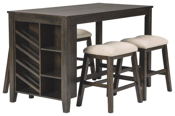 ASHLEY FURNITURE D397D10 Rokane Counter Height Dining Table and 4 Barstools