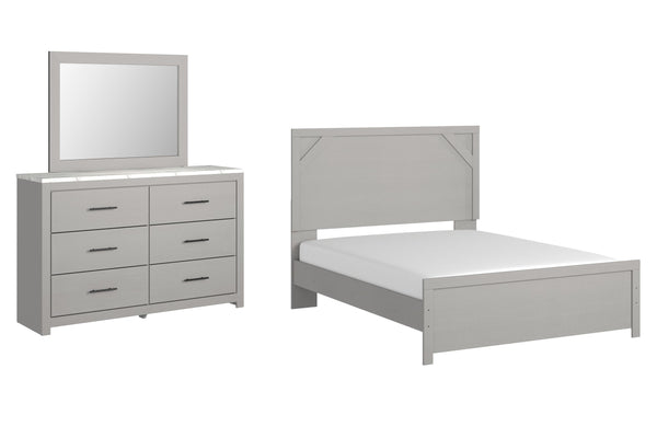 ASHLEY FURNITURE PKG009401 Queen Panel Bed With Mirrored Dresser