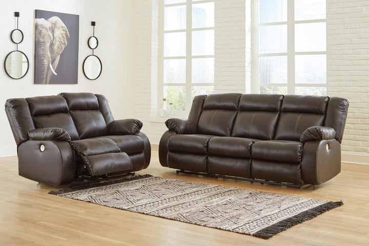 ASHLEY FURNITURE 53505U1 Denoron Power Reclining Sofa and Loveseat